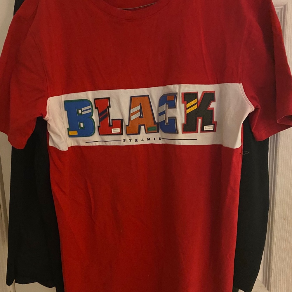 Red Black Pyramid T Shirt